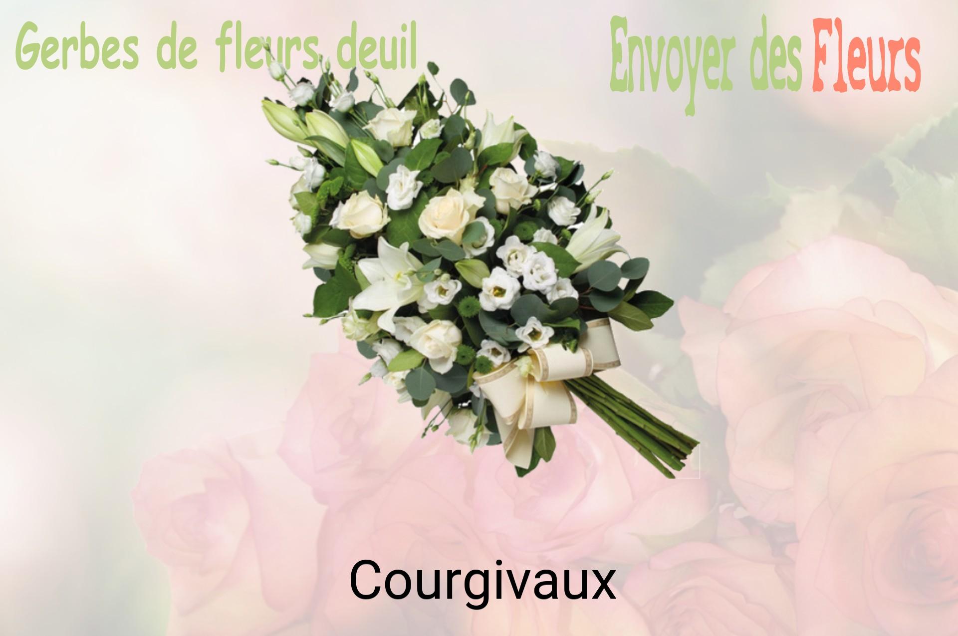 Gerbe de fleurs de deuil livrée à Courgivaux